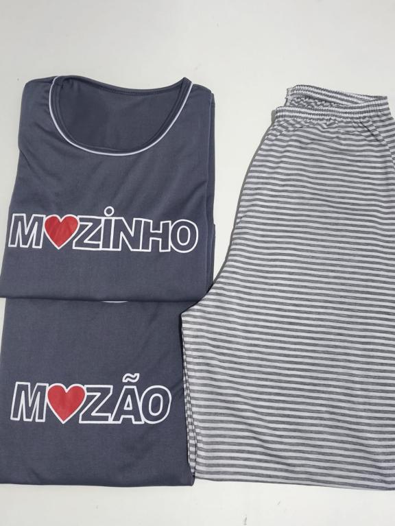 614 PIJAMA LONGO MASCULINO MOZÃO MESCLA