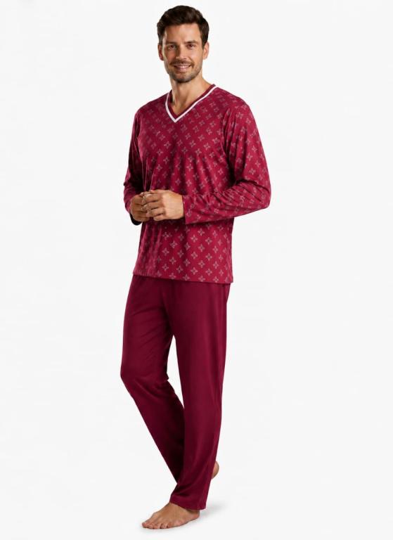 524 PIJAMA LONGO MASCULINO - VINHO