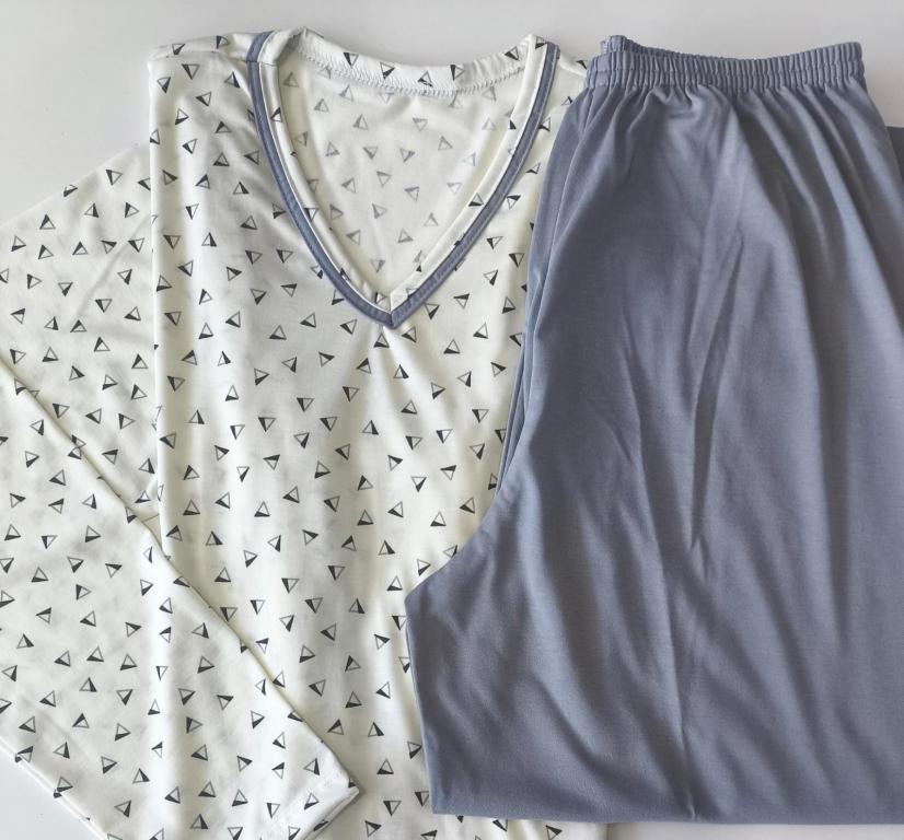524 PIJAMA LONGO MASCULINO - CINZA