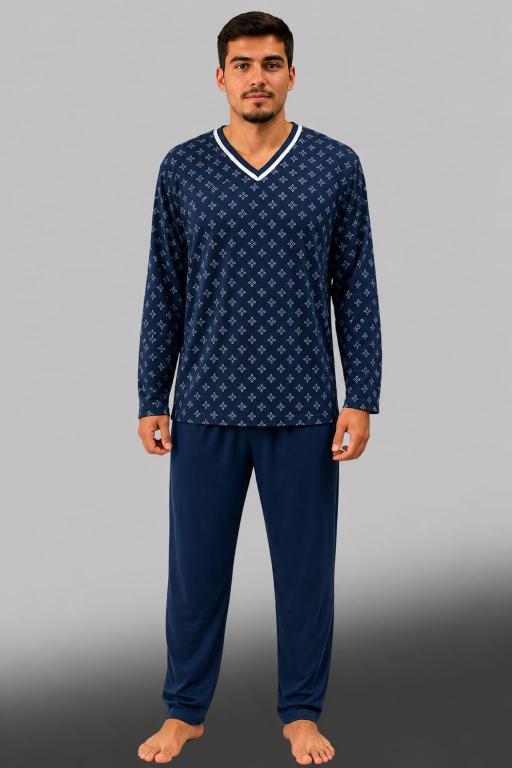 524 PIJAMA LONGO MASCULINO - AZUL MARINHO