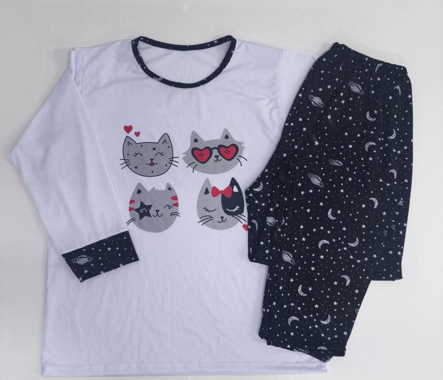 421 PIJAMA LONGO COM PUNHO - PLANETA