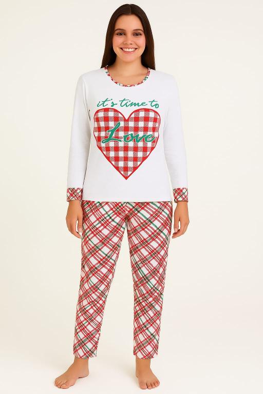 421 PIJAMA LONGO COM PUNHO - XADREZ