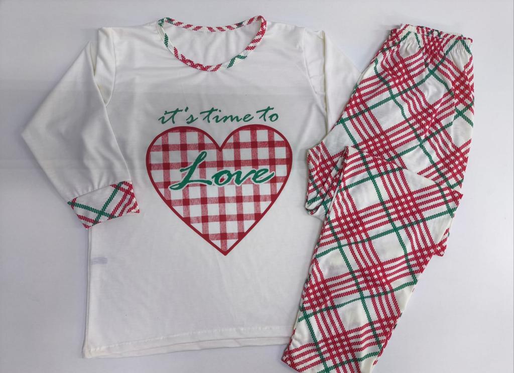 421 PIJAMA LONGO COM PUNHO - XADREZ