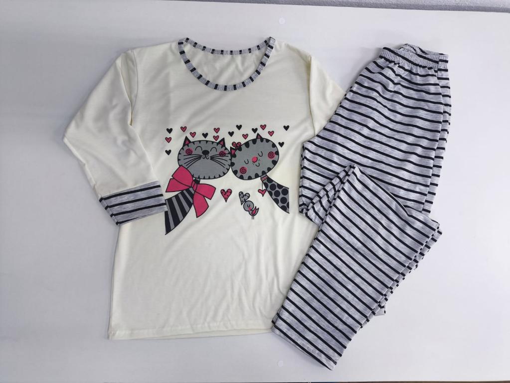 421 PIJAMA LONGO COM PUNHO - LISTRA