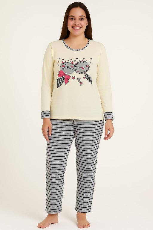 421 PIJAMA LONGO COM PUNHO - LISTRA