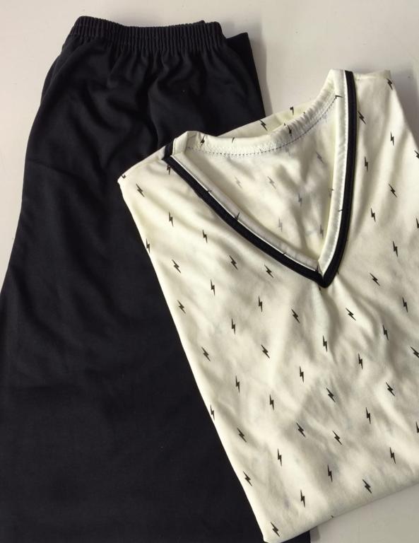 524 PIJAMA LONGO MASCULINO - PRETO