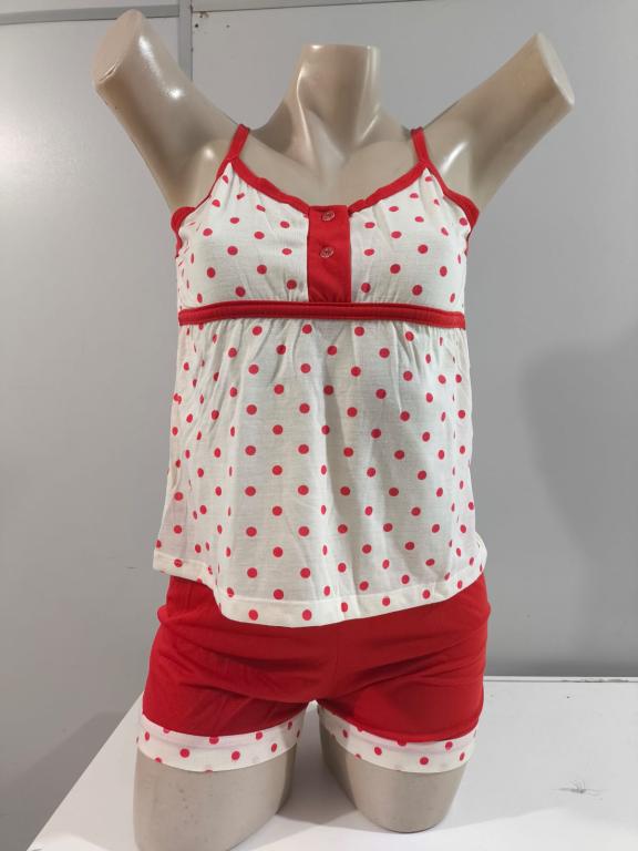 *PROMO* 814 PIJAMA ALCINHA GALÃO ESTAMPADO - BOLA CORAÇÃO