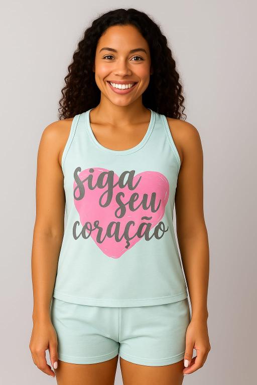 709 PIJAMA REGATA COM SILK - SIGA SEU CORAÇÃO
