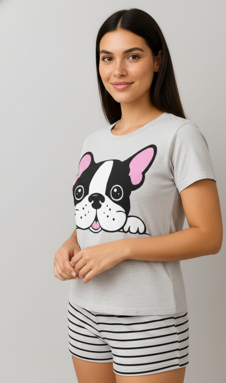 711 PIJAMA MANGA CURTA - BULLDOG