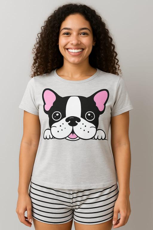 711 PIJAMA MANGA CURTA - BULLDOG