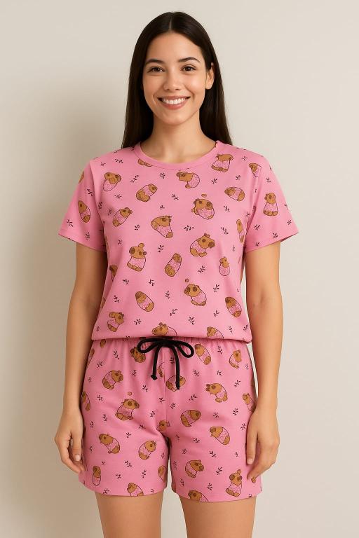 748 PIJAMA MANGA CURTA ESTAMPADO