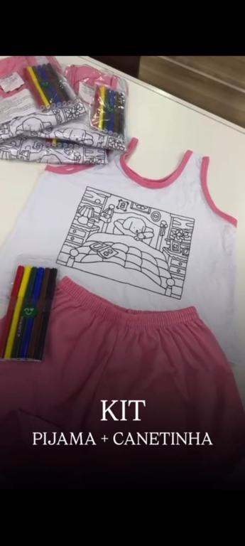723 PIJAMA REGATA INFANTIL FEMININO COLORIR - BOBBIE GOODS CHICLETE