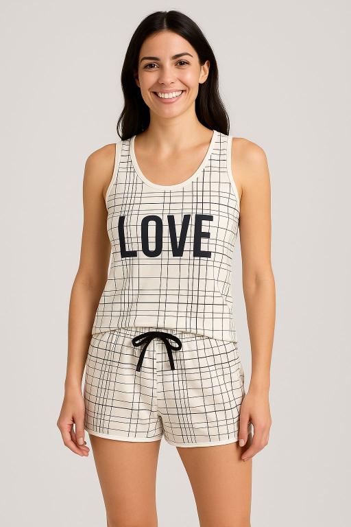 755 PIJAMA REGATA FEMININO ADULTO - LOVE