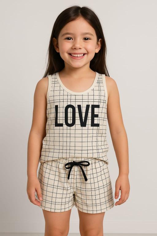 756 PIJAMA REGATA FEMININO INFANTIL - LOVE