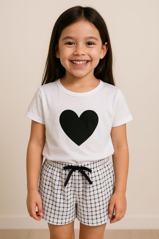 760 PIJAMA INFANTIL MEIA MANGA FEMININO - BOLA
