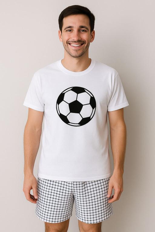 761 PIJAMA ADULTO MEIA MANGA MASCULINO - BOLA