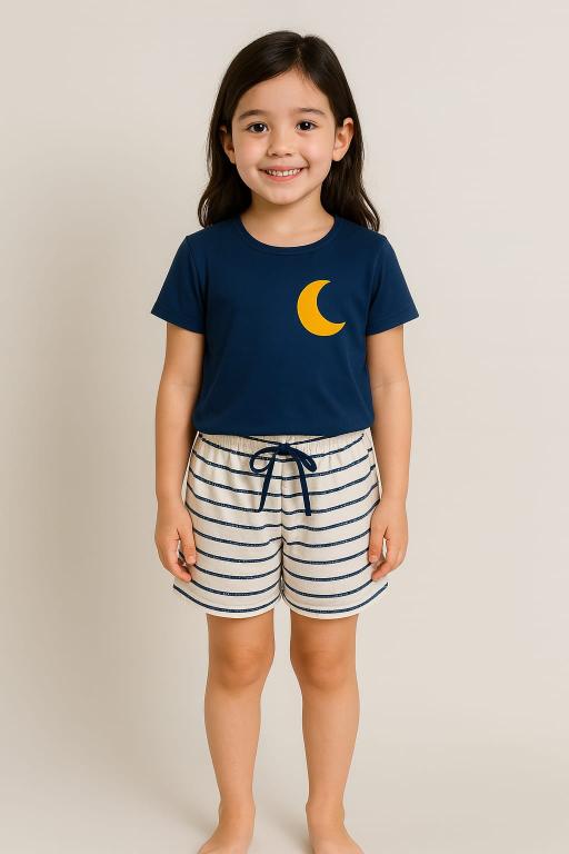 764 PIJAMA FEMININO MEIA MANGA INFANTIL - LUNAR