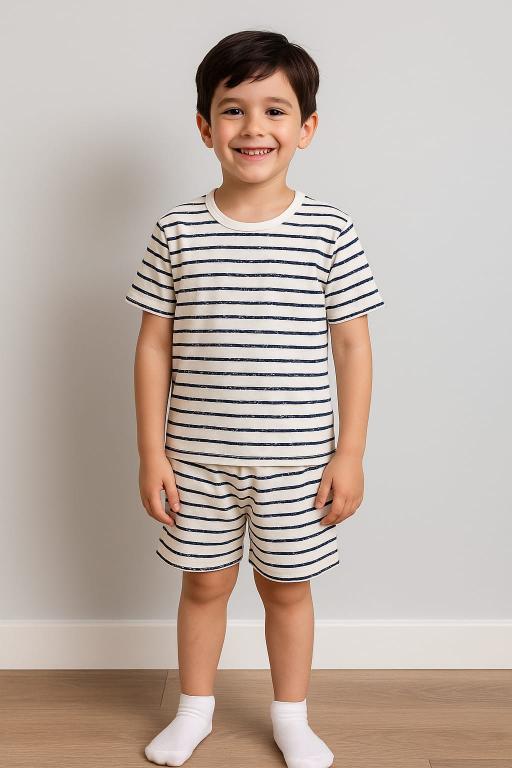 766 PIJAMA MASCULINO MEIA MANGA INFANTIL - MARINHEIRO