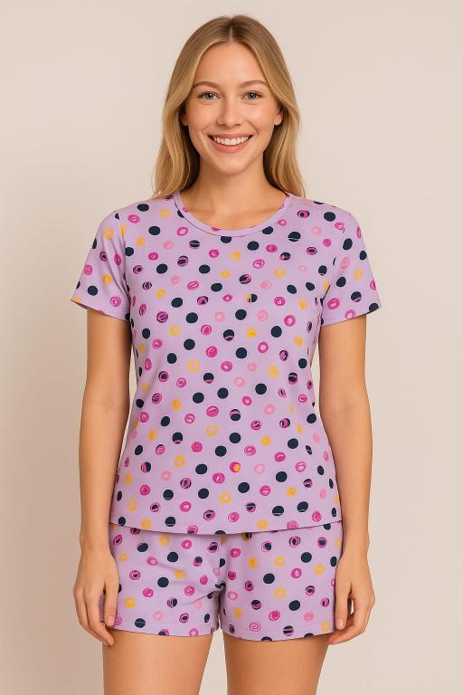 PIJMA MEIA MANGA SUEDE E SHORTE