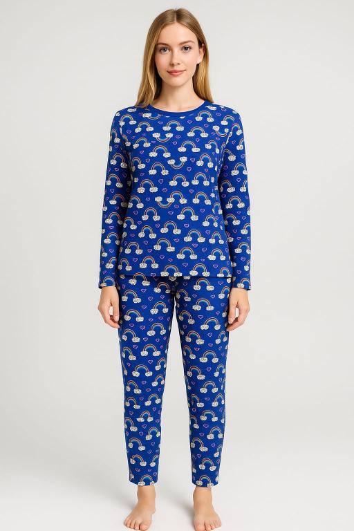 1018 PIJAMA FEMININO ADULTO SUEDE ESTAMPADO