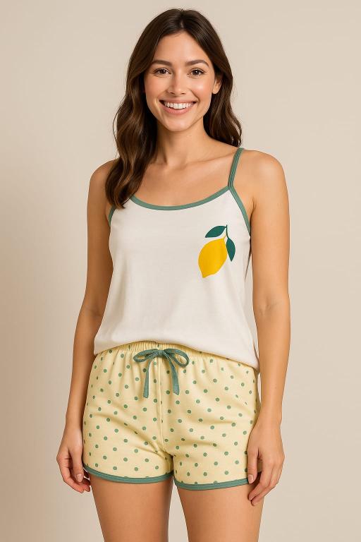 728 PIJAMA FEMININO ALCINHA - LIMÃO
