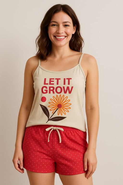 729 PIJAMA ALCINHA SUEDE-FLOR