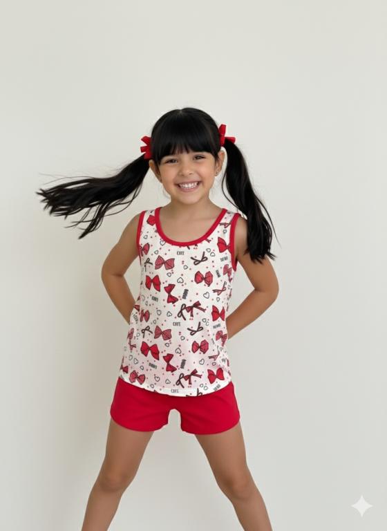 1008 PIJAMA REGATA INFANTIL - LAÇO