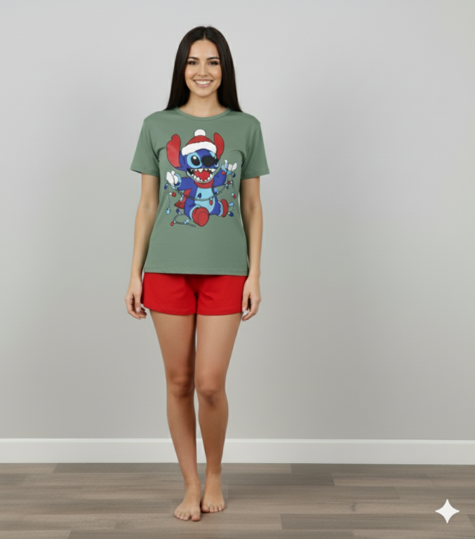 456 PIJAMA MANGA CURTA-VERDE