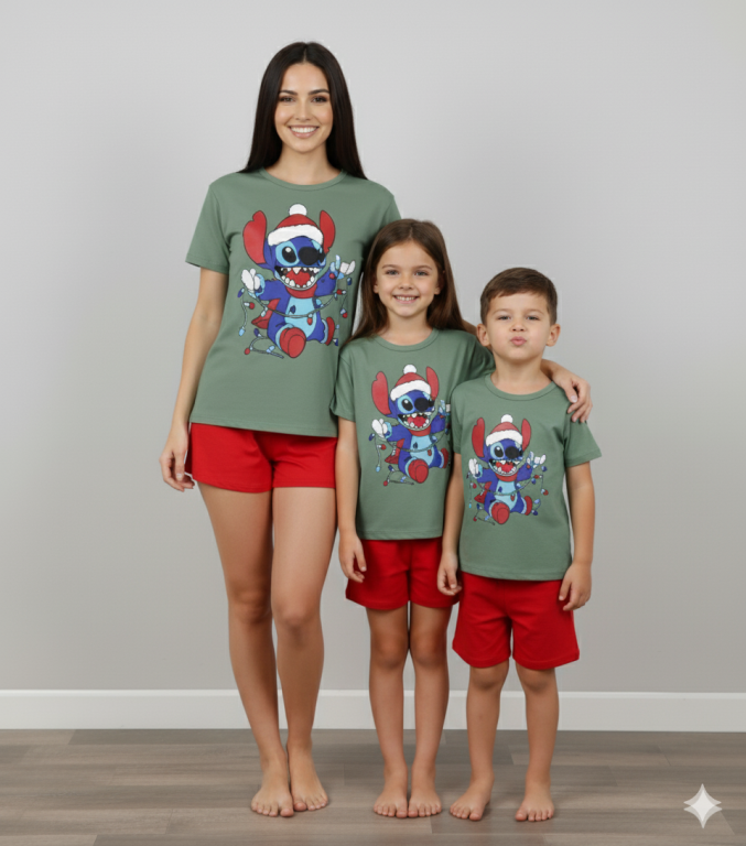 456 PIJAMA MANGA CURTA-VERDE