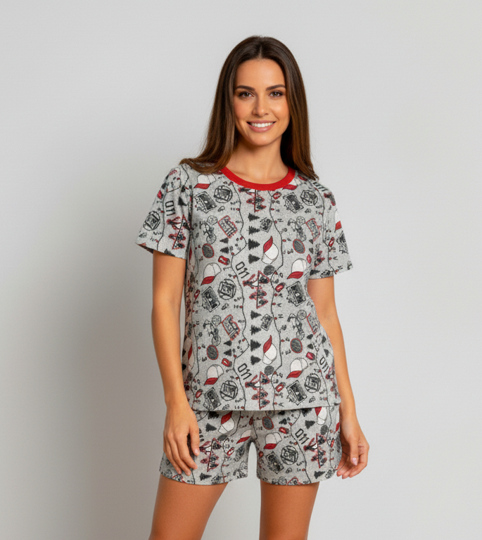 458 PIJAMA MANGA CURTA - ESTAMPADO SÉRIE