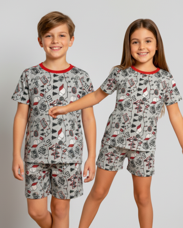 459 PIJAMA INFANTIL MANGA CURTA ESTAMPADO