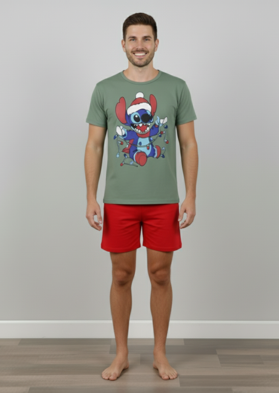 470 PIJAMA MANGA CURTA MASCULINO - VERDE