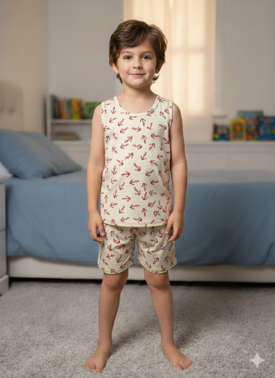 654 PIJAMA REGATA INFANTIL SUEDE - ANCORA