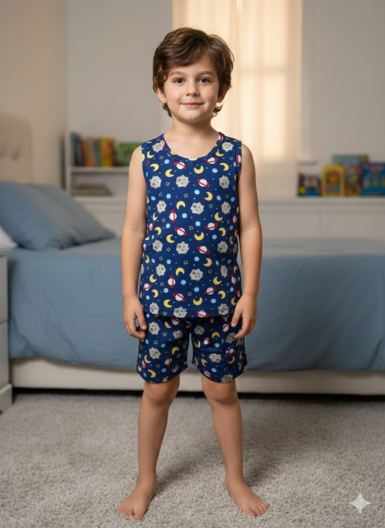 654 PIJAMA REGATA INFANTIL SUEDE - PLANETA ROYAL