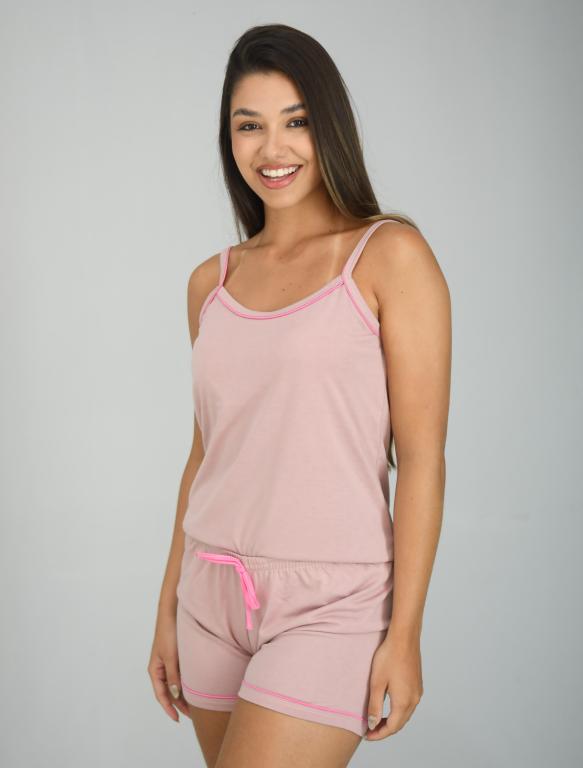 652 PIJAMA FEMININO MALHA PV ALÇA - NUDE