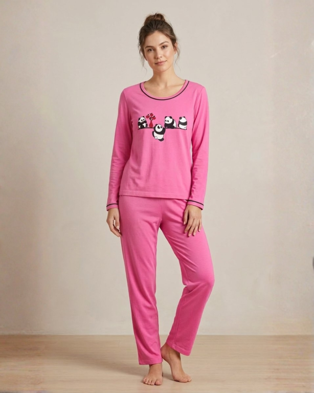 494 PIJAMA FEMININO LONGO CHICLETE