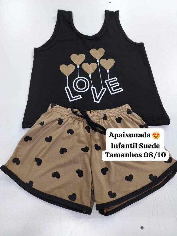 101 PIJAMA INFNATIL SUEDE SILLK PRETO