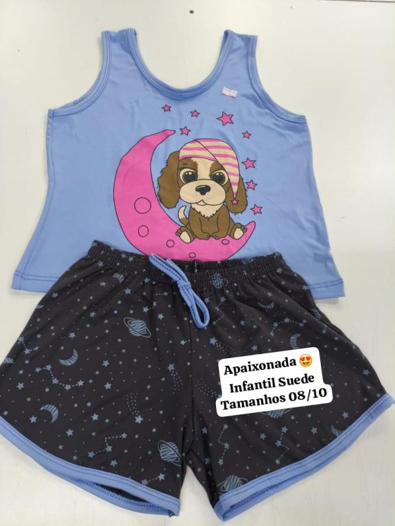 101 PIJAMA INFNATIL SUEDE SILLK AZUL