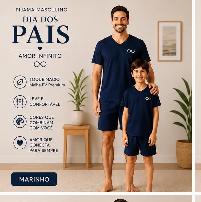 864 PIJAMA INFANTIL MASCULINO MANGA CURTA- MARINHO