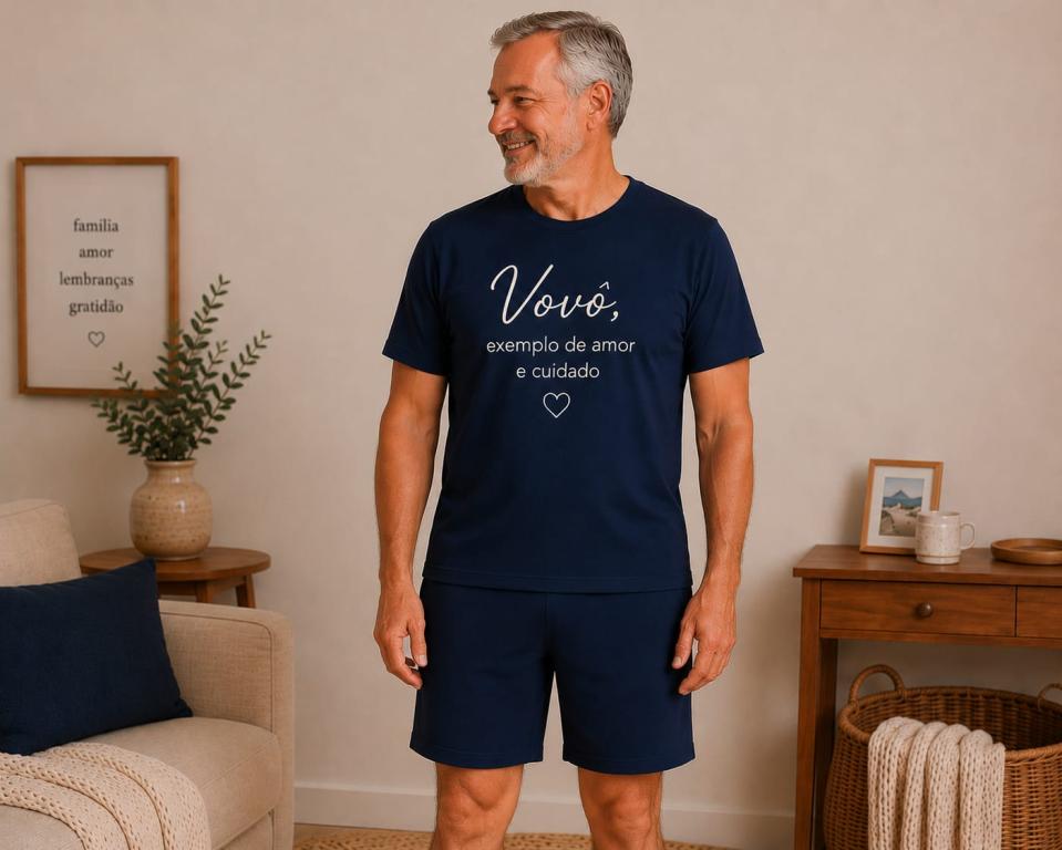 120 PIJAMA MASCULINO MANGA CURTA- VOVÔ