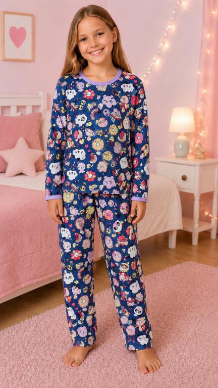 228 PIJAMA INFANTIL FEMININO SUEDE - UNICORNIO