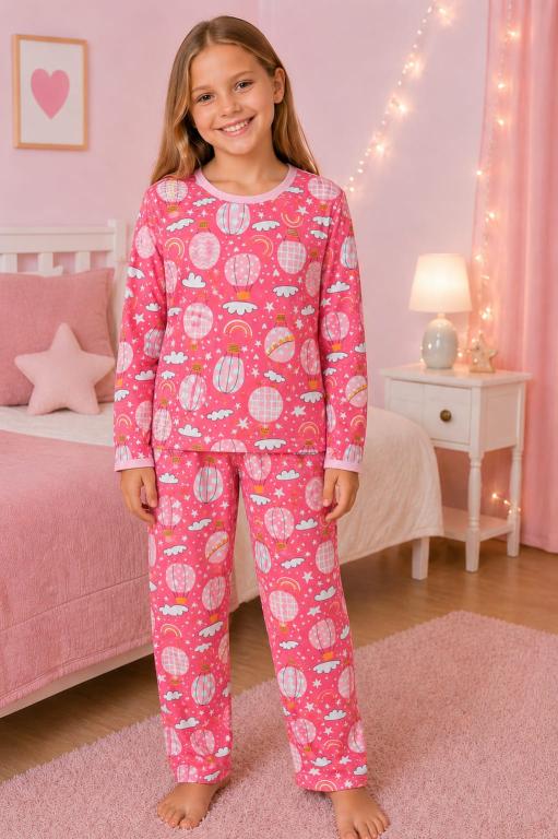 228 PIJAMA INFANTIL FEMININO SUEDE - BALAO