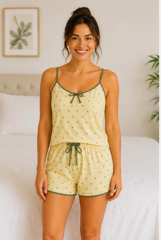 256 PIJAMA FEMININO ALÇA-POA VERDE
