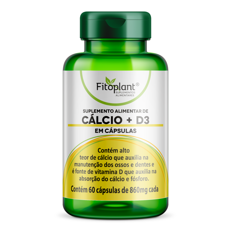 CÁLCIO COM VITAMINA D3 1100 mg 60 CAPS  FITOPLANT