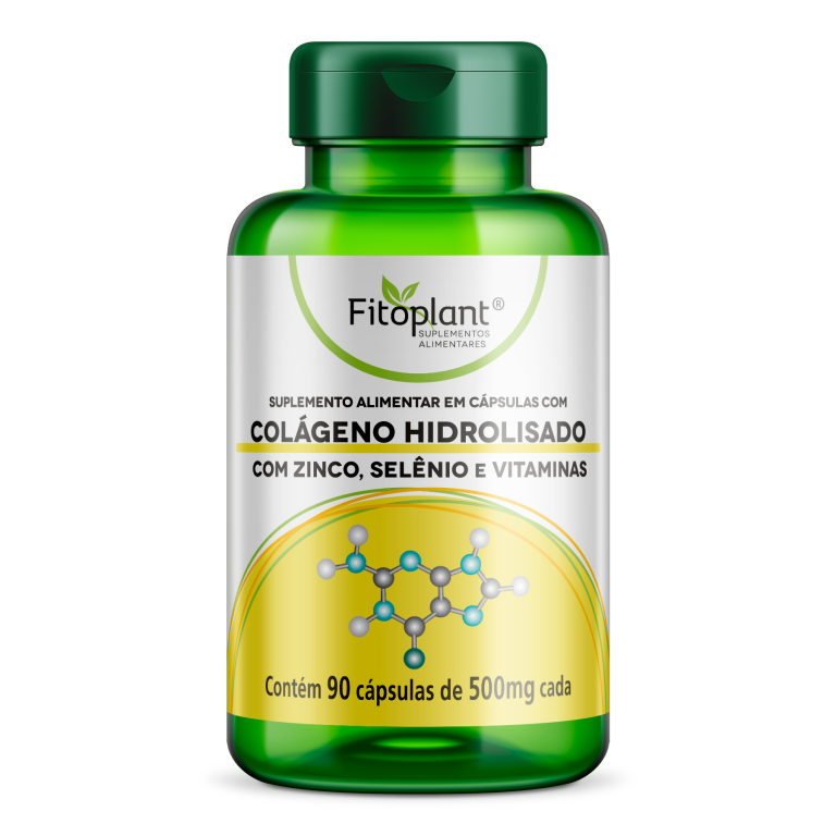 COLÁGENO HIDROLISADO COM ZINCO,SELÊNIO E VITAMINAS 500 mg 90caps