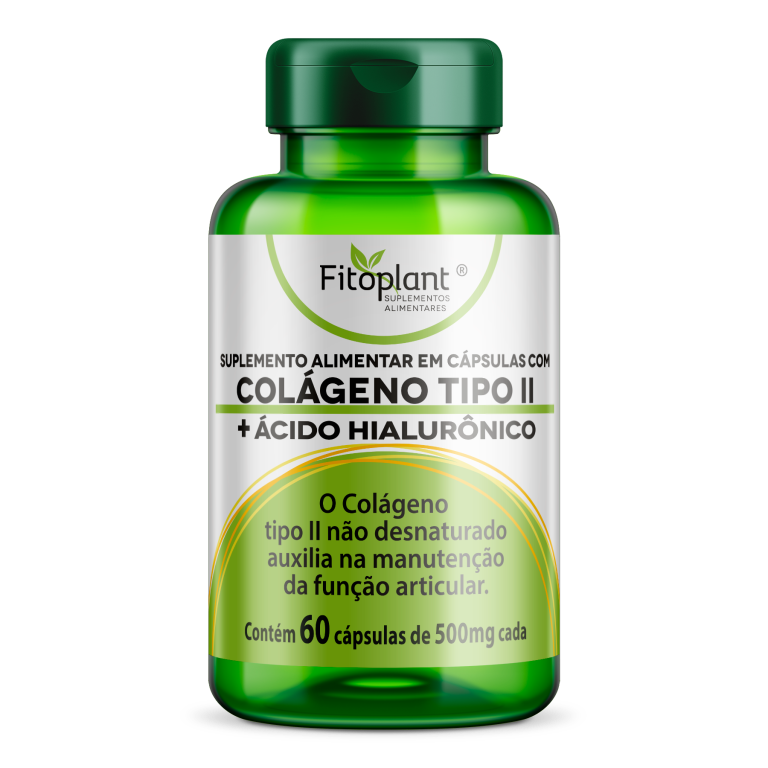 COLÁGENO TIPO II + ÁCIDO HIALURONICO 600mg 60caps  FITOPLANT