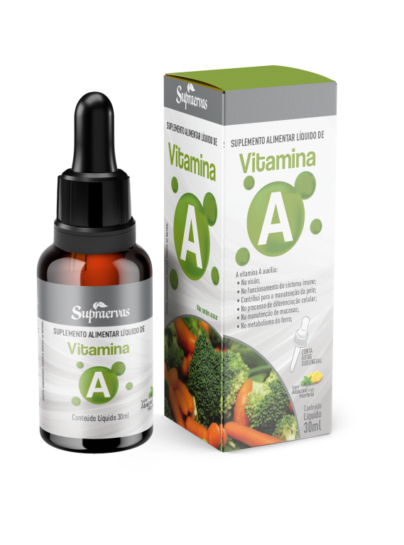 VITAMINA A SUBLINGUAL GOTAS SABOR ABACAXI/HORTELÃ 30ml