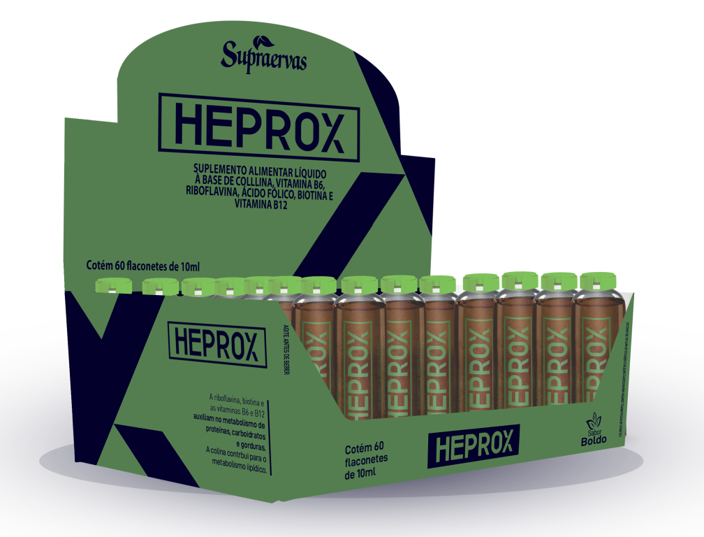 FLACONETE HEPROX (ALCACHOFRA E BOLDO) DP COM 60un 10ml