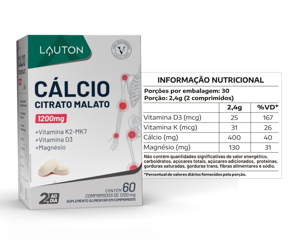 CALCIO CITRATO MALATO 1200mg 60 COMPRIMIDOS LAUTON