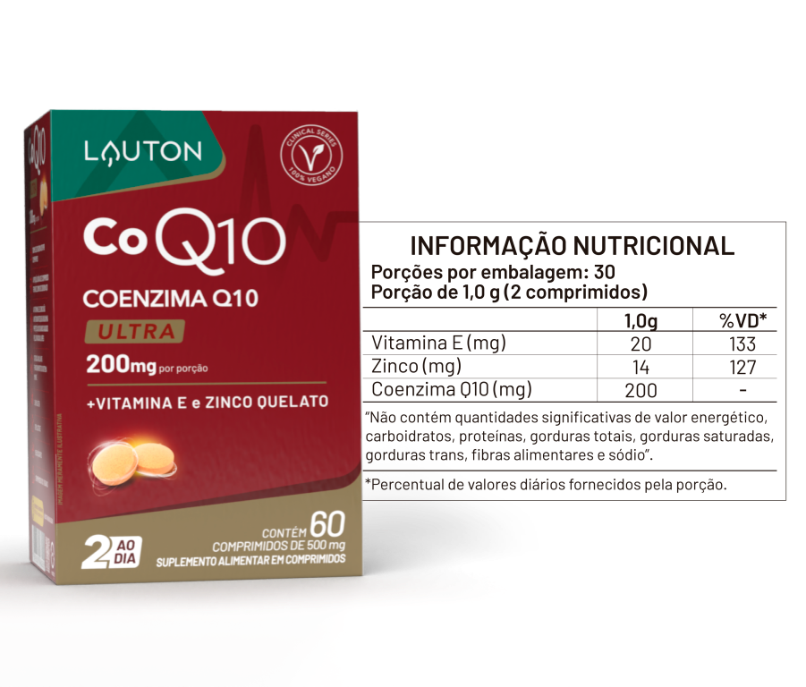 COENZIMA Q10 60 COMPRIMIDOS - UBIQUINONA - 200mg LAUTON